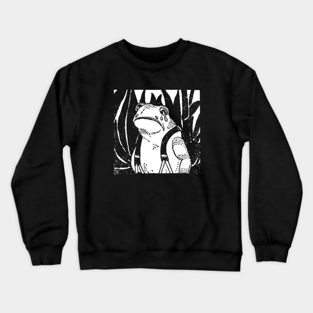 A Nostalgic Blend of Vintage Aesthetics and Sad Frog Vibes Crewneck Sweatshirt by Ministry Of Frogs